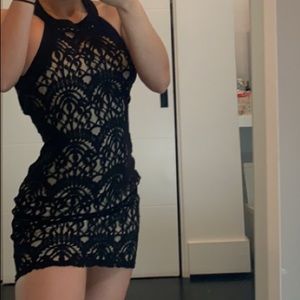 lace halter top dress
